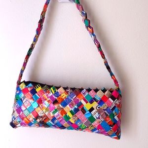 Woven Candy Wrapper Purse